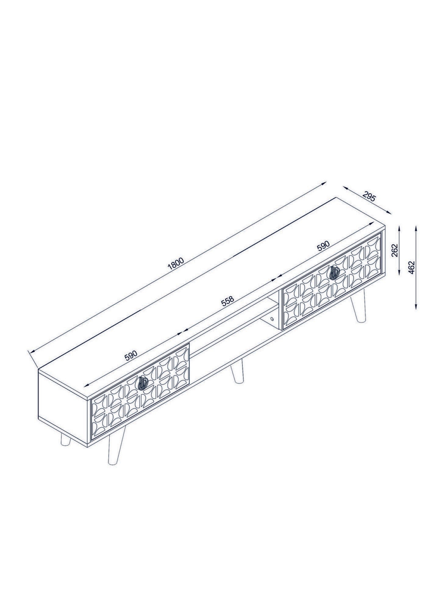 TV staliukas Valente (TV Sehpasi) - Walnut