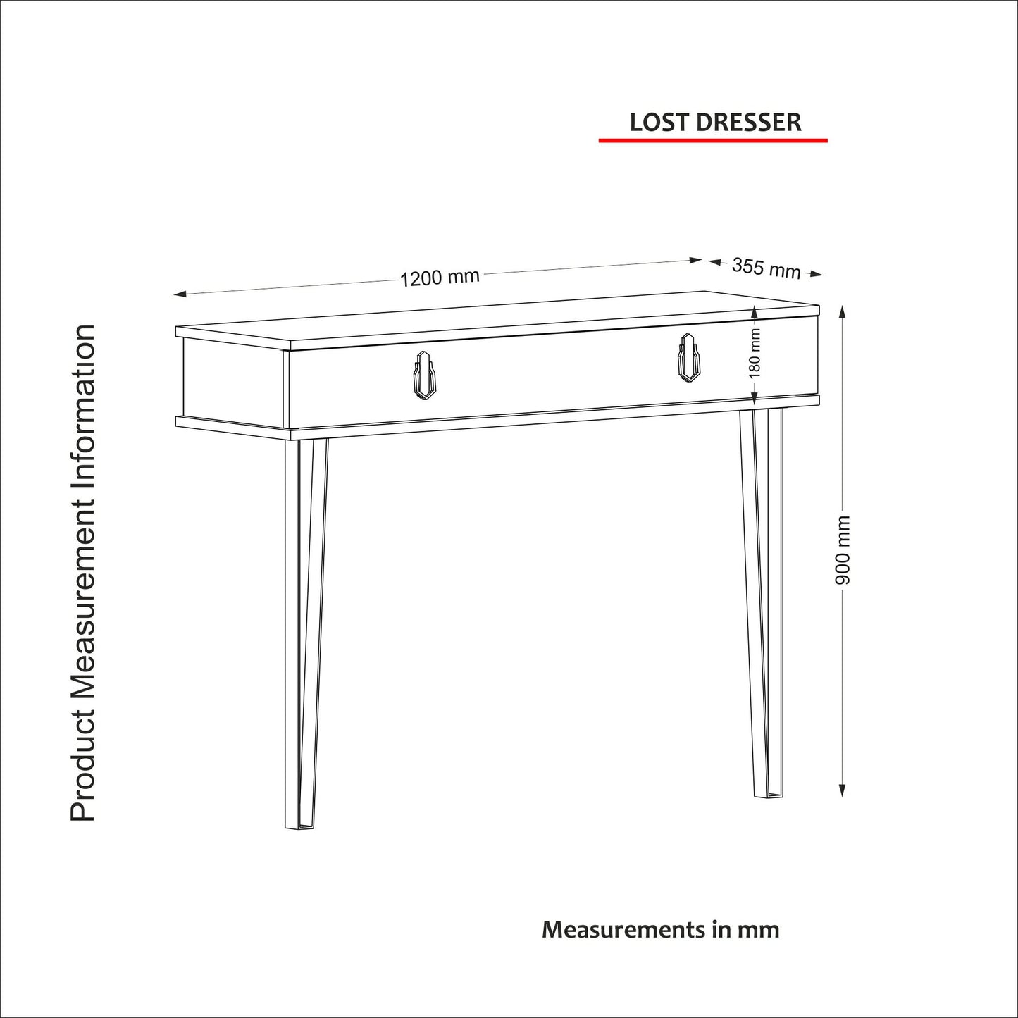 Konsolė Lost - Walnut