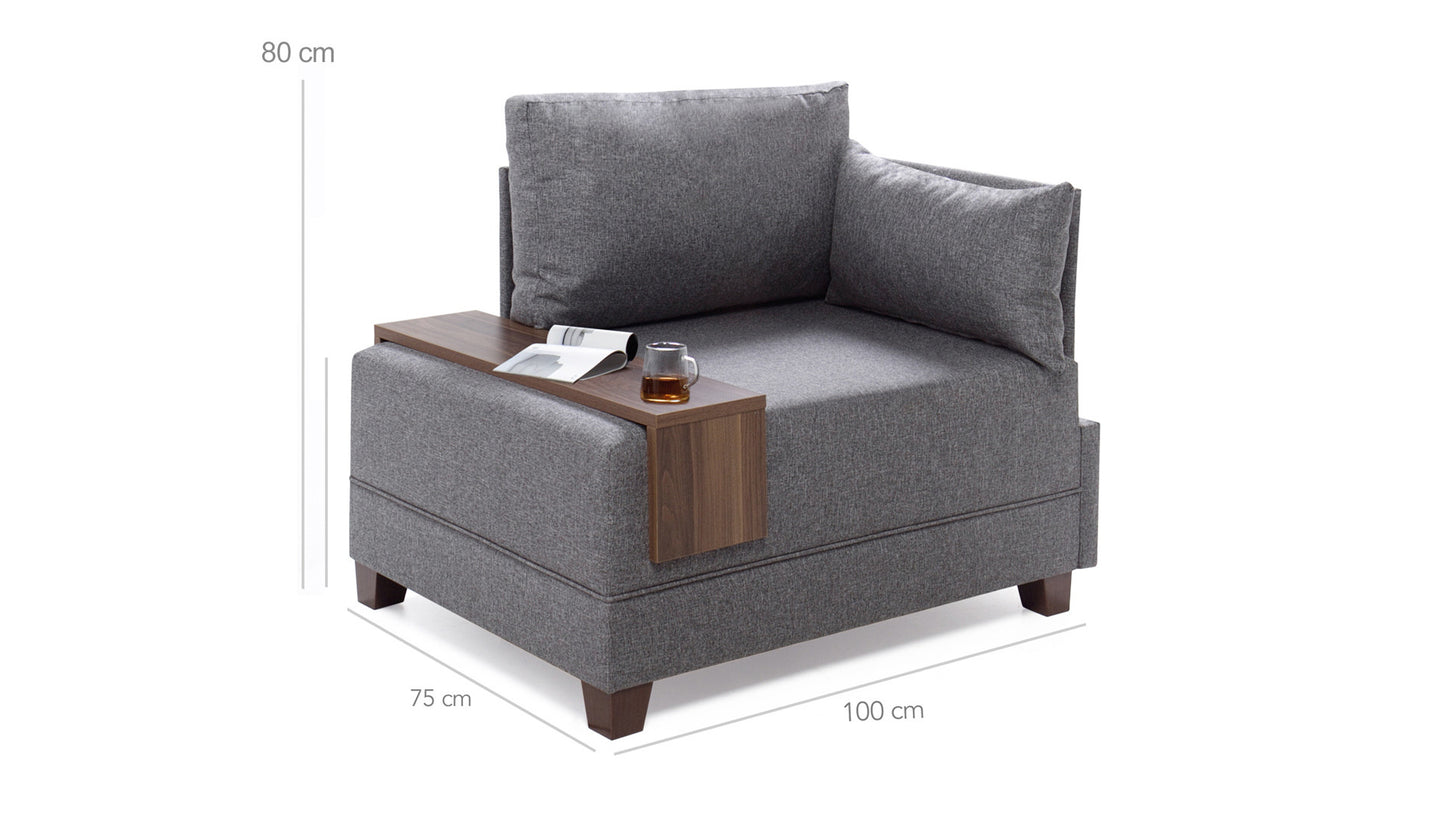 Fotelis Fly Armchair Right - Grey