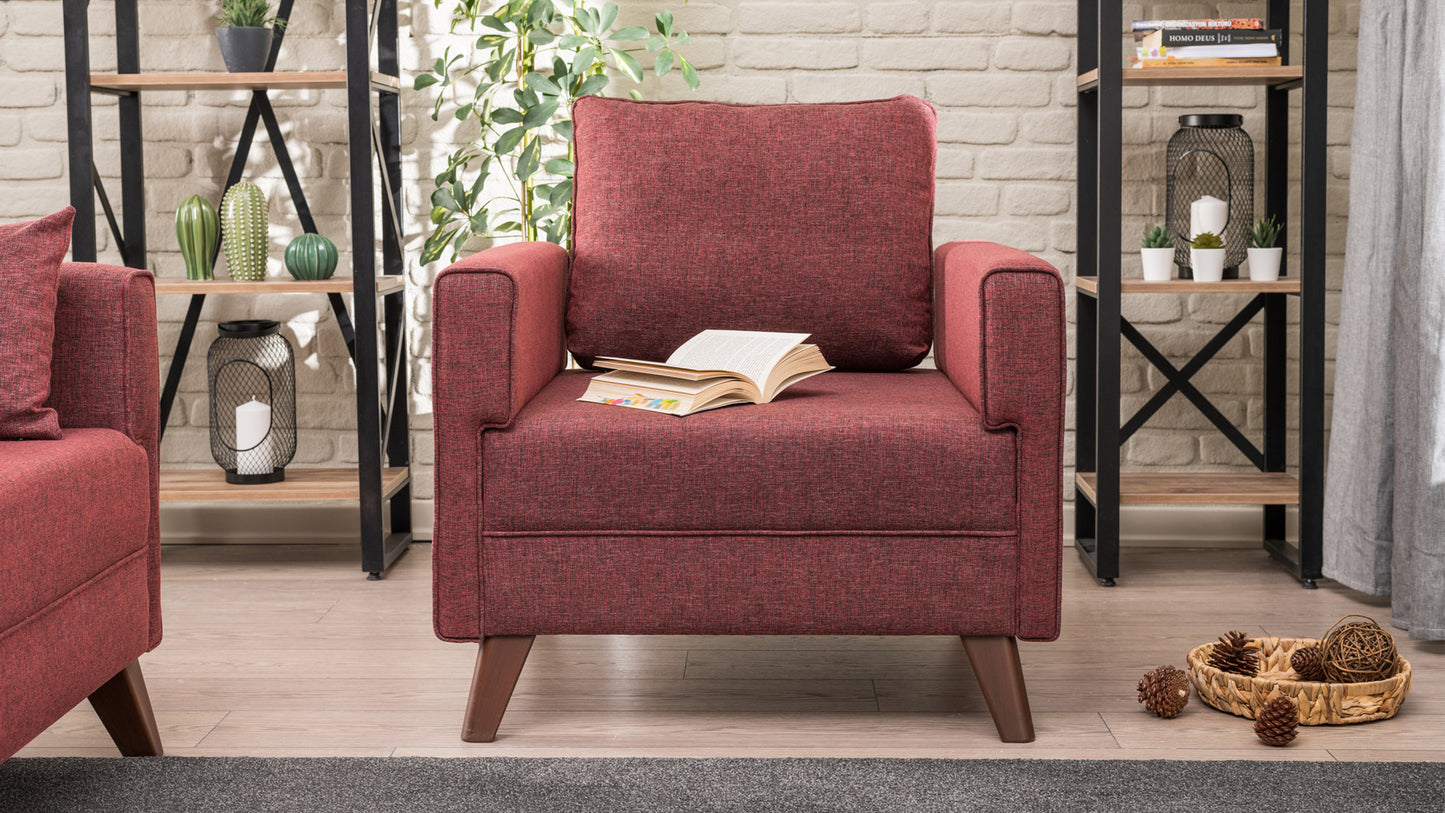 Fotelis Bella Armchair - Claret Red