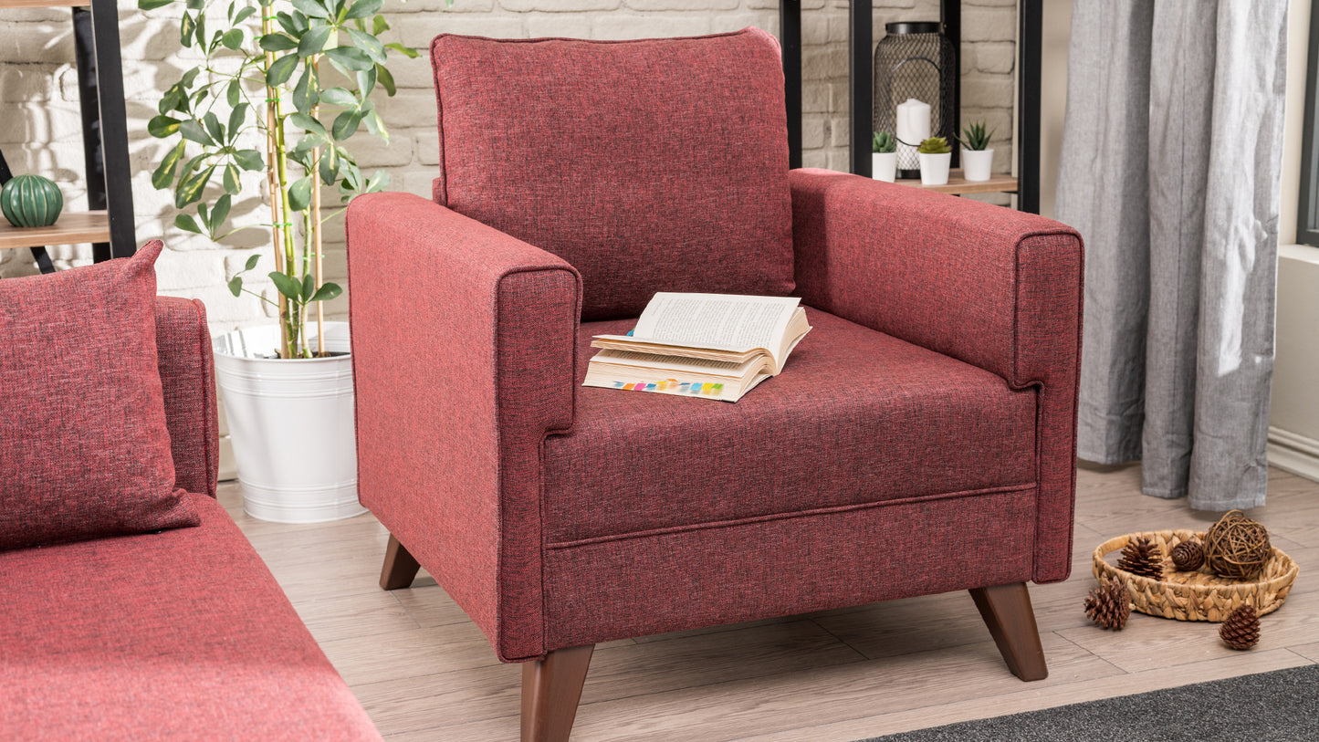 Fotelis Bella Armchair - Claret Red