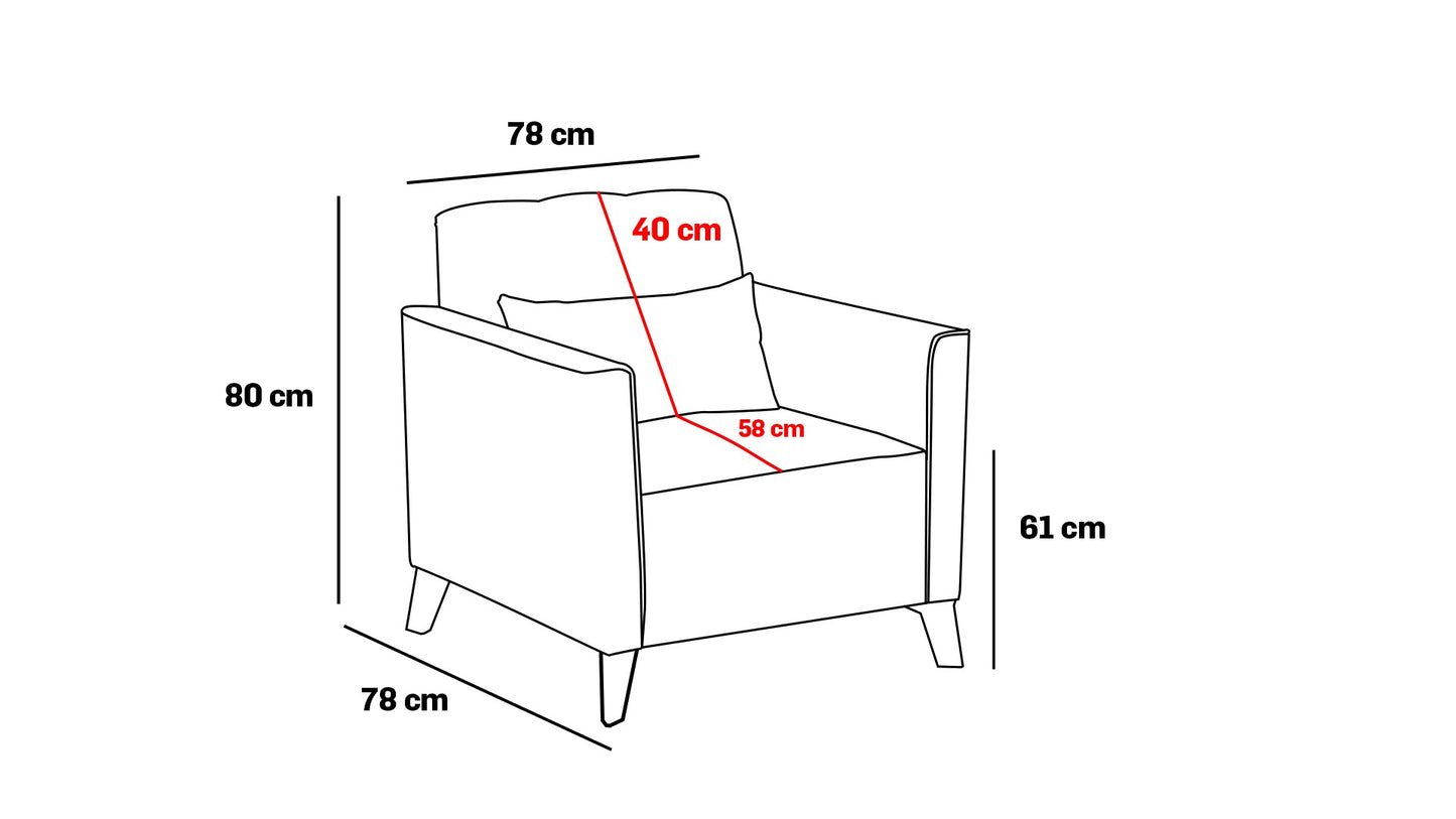 Fotelis Ova 1-Seat - Anthracite