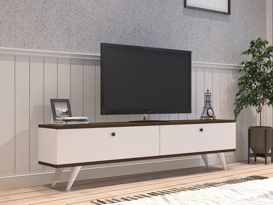 TV staliukas Paris - White, Walnut