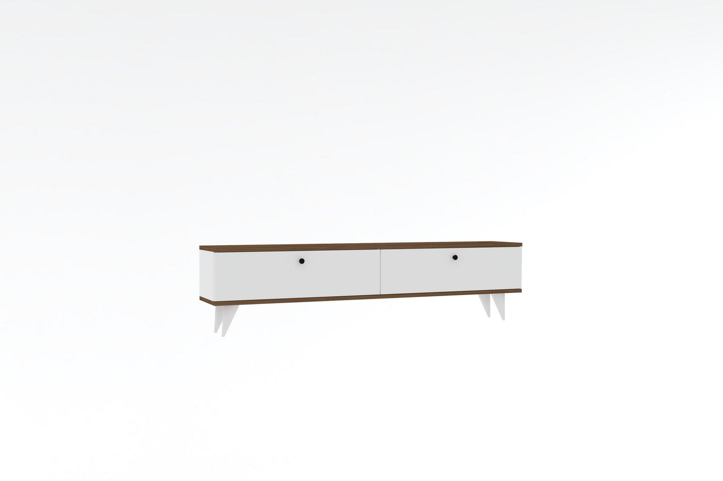 TV staliukas Paris - White, Walnut