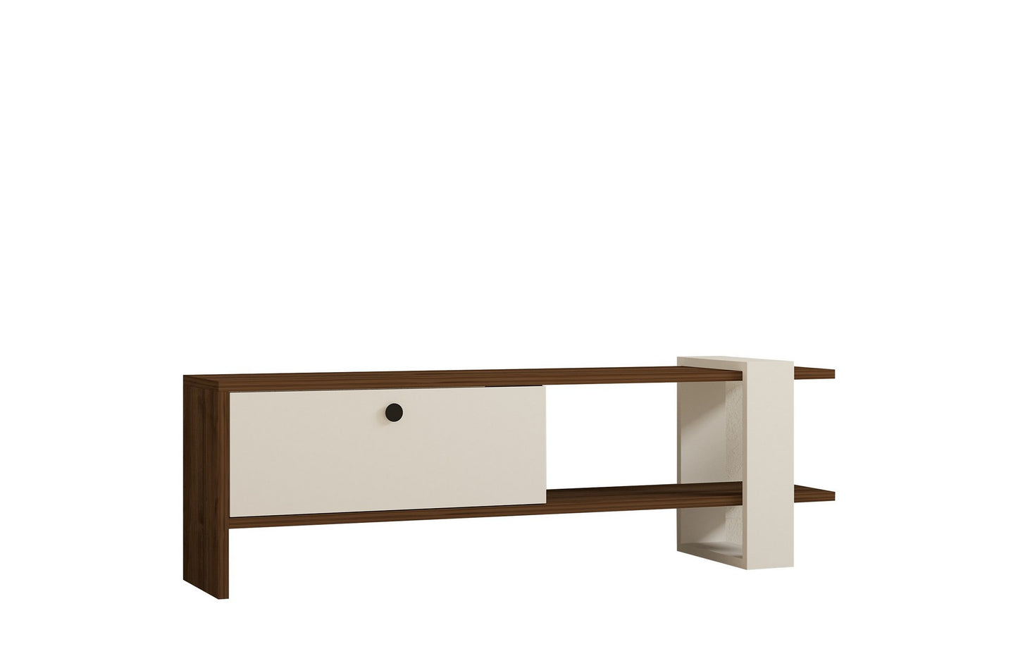 TV staliukas Gaye - Walnut, White