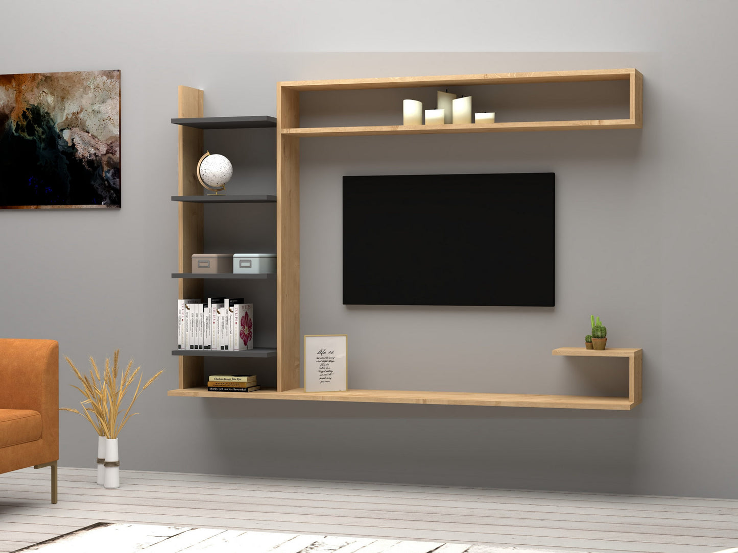 TV staliukas Noble - Sapphire, Anthracite