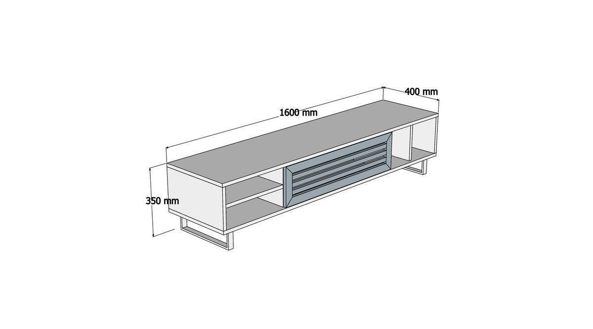 TV staliukas Eray - Walnut, Anthracite