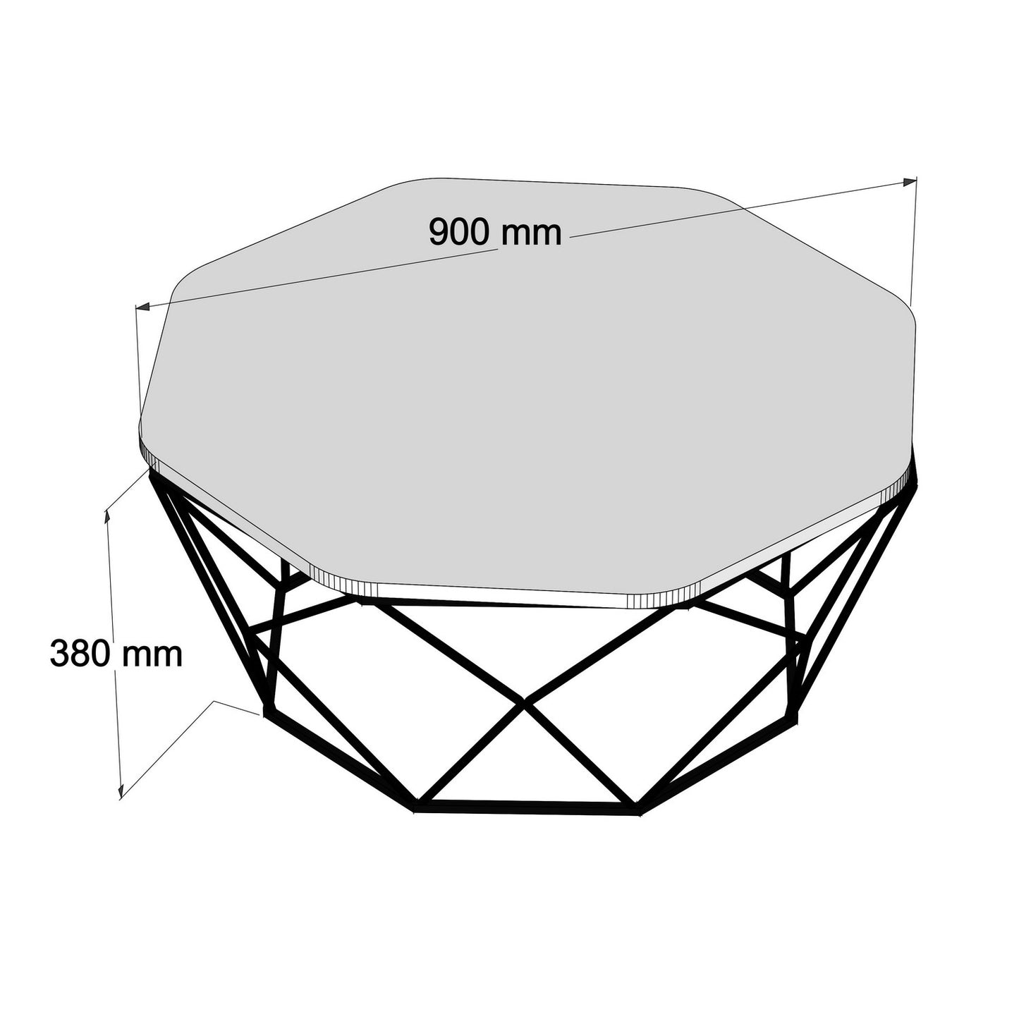 Žurnalinis staliukas Diamond - White