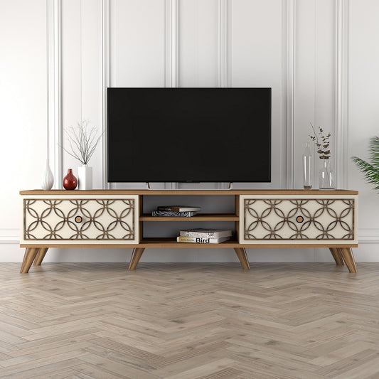 TV staliukas Class - Walnut, Cream