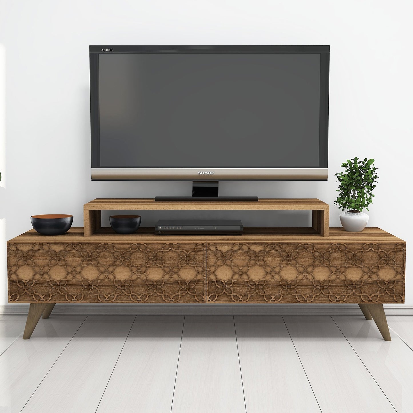 TV staliukas City - Walnut