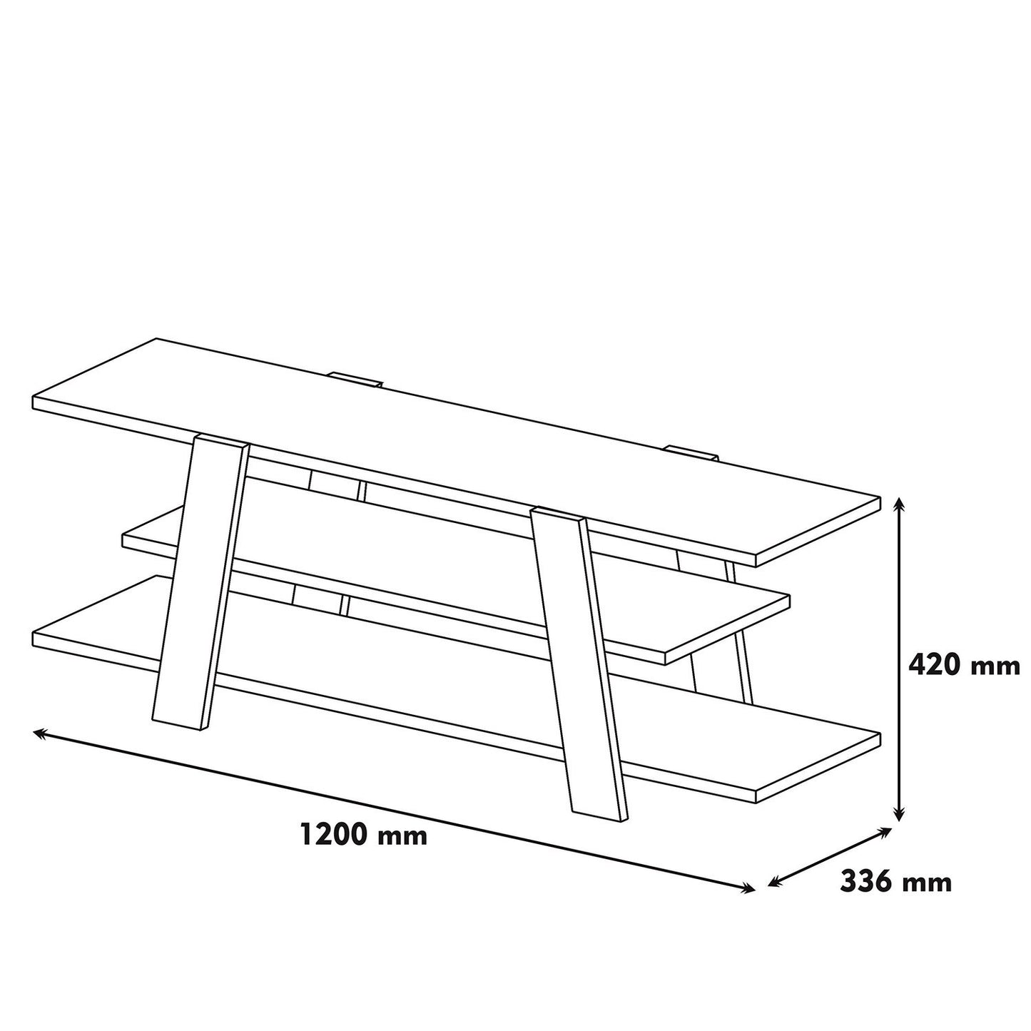 TV staliukas Flower - Walnut, White