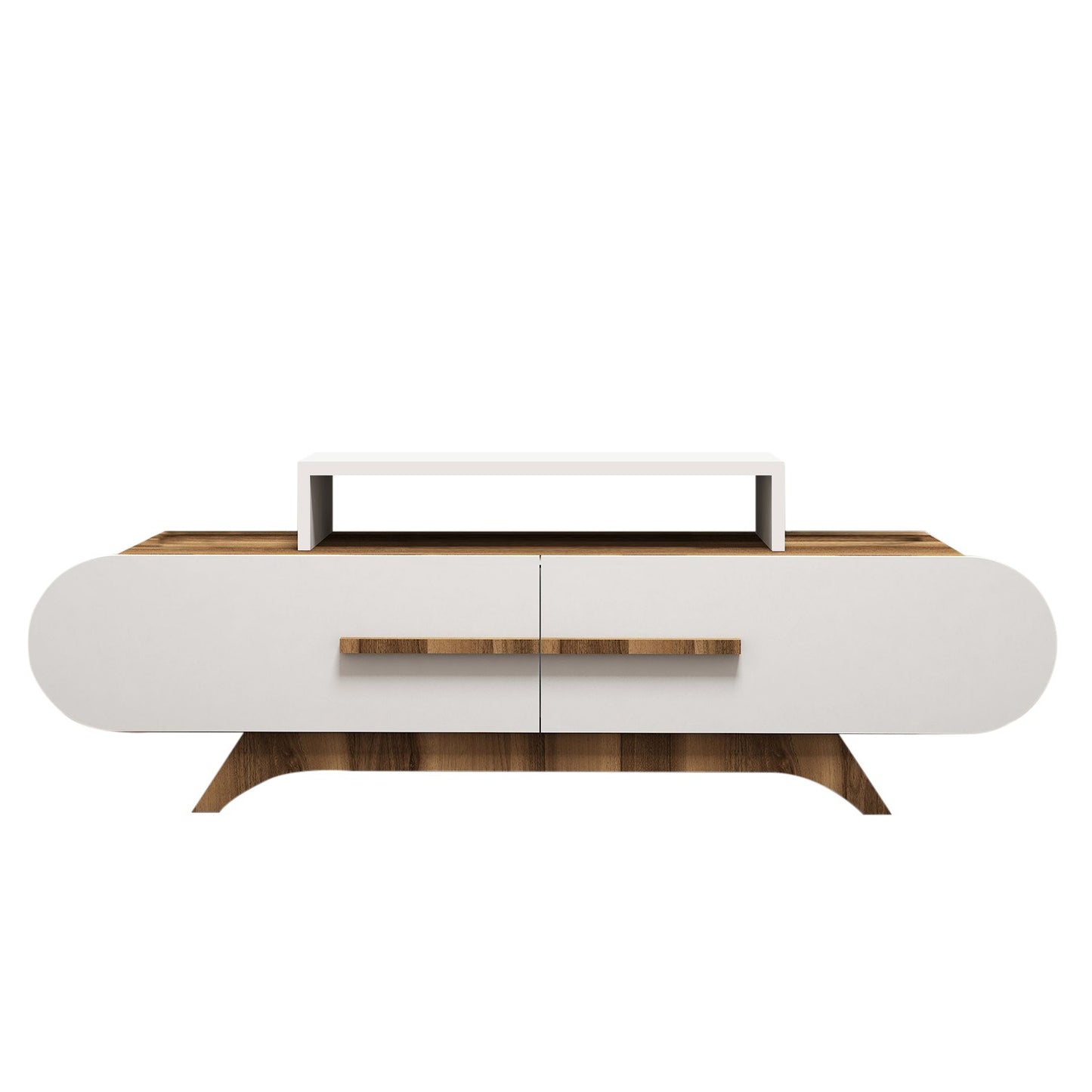 TV staliukas Rose - Walnut, White