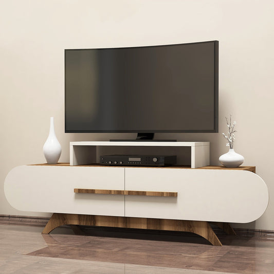 TV staliukas Rose - Walnut, Cream