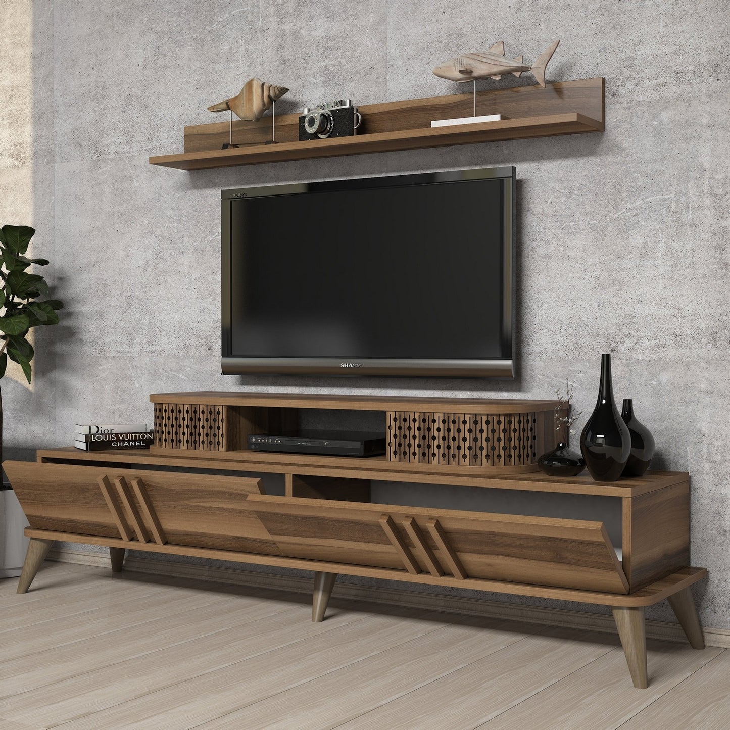 TV staliukas Eylul - Walnut