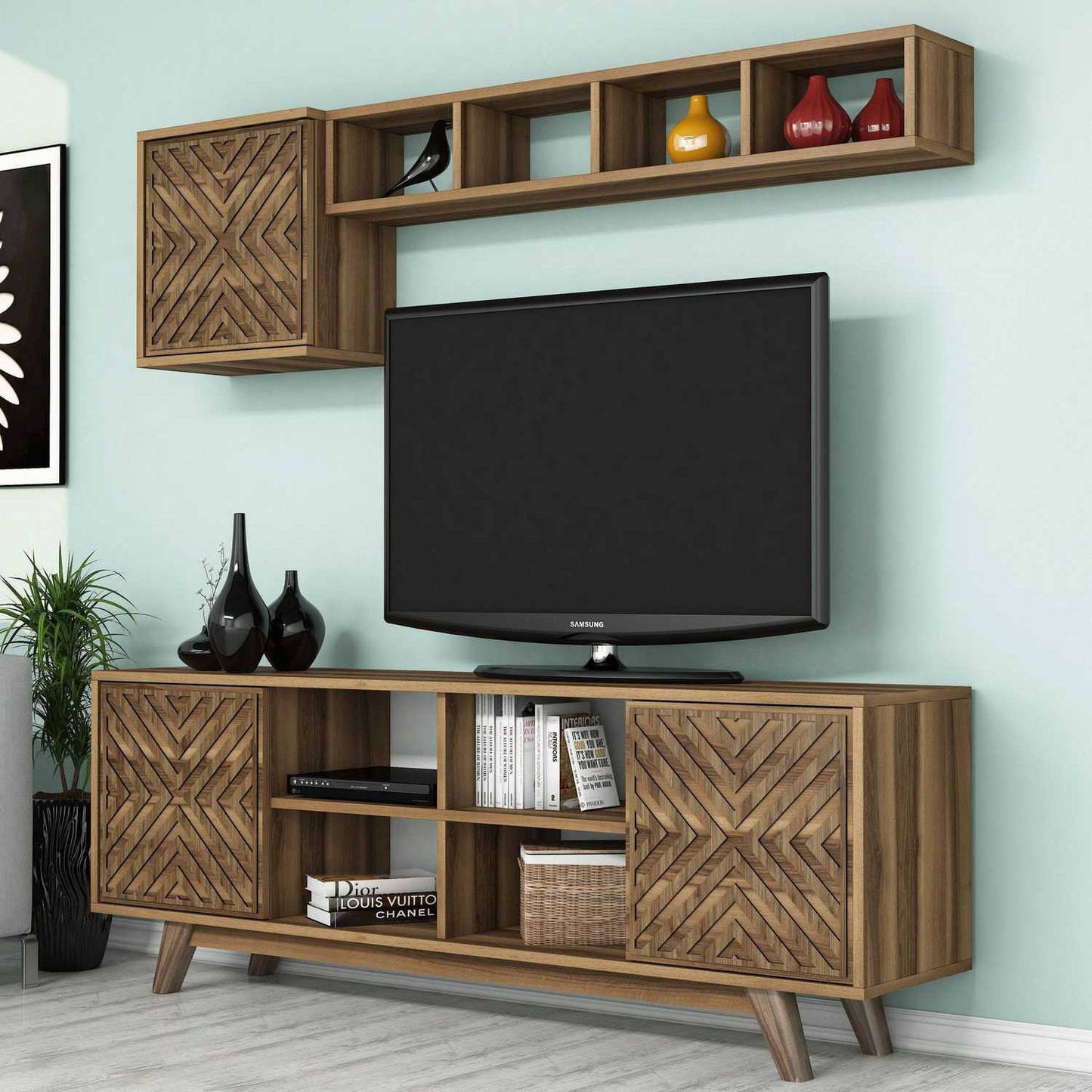 TV staliukas İnci - Walnut