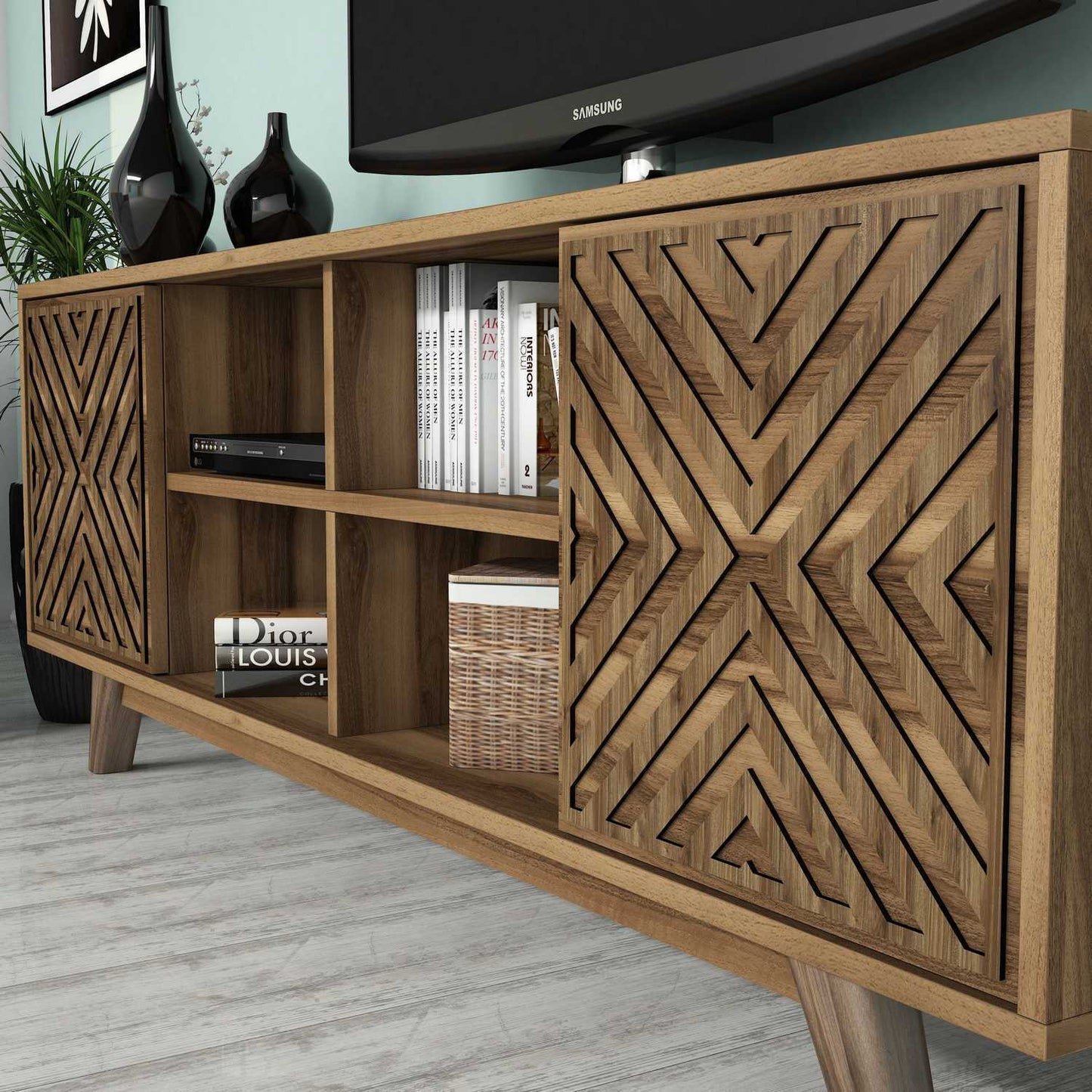 TV staliukas İnci - Walnut