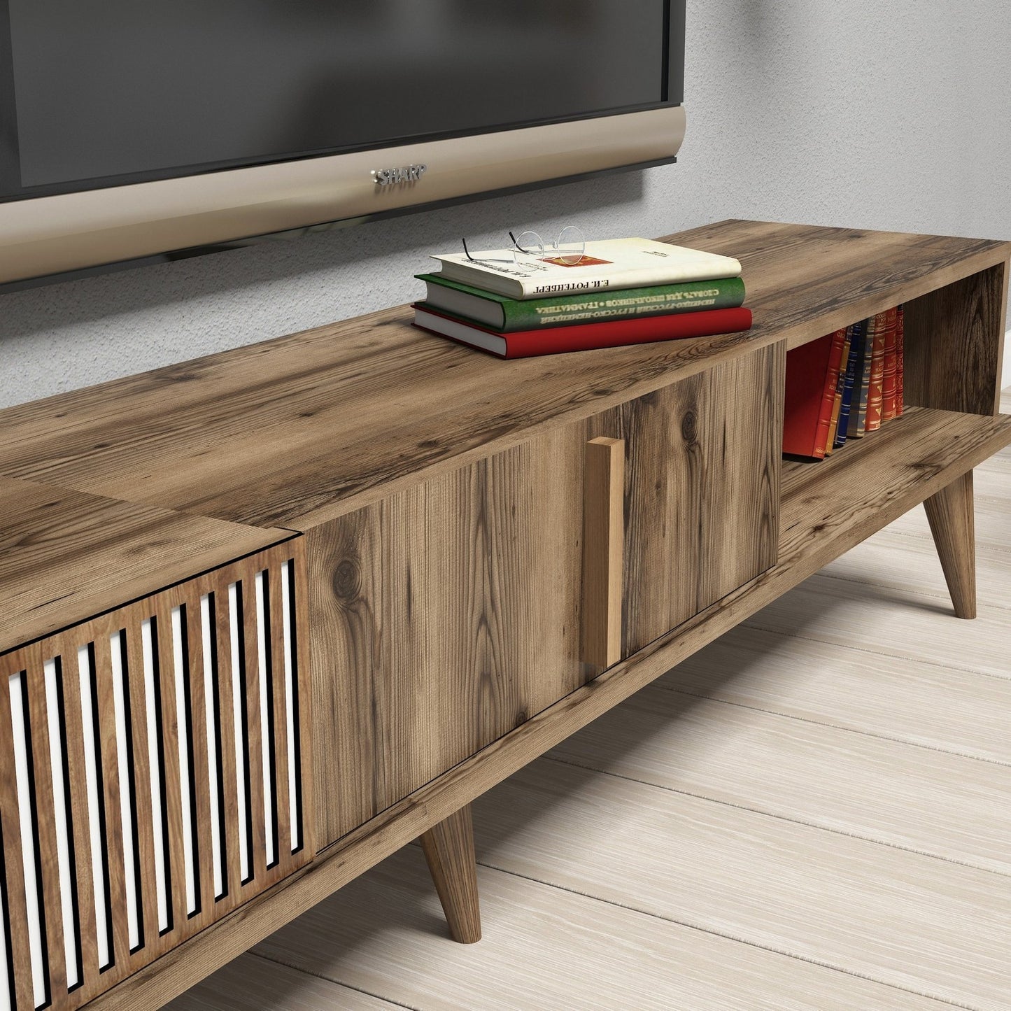 TV staliukas Milan - Walnut