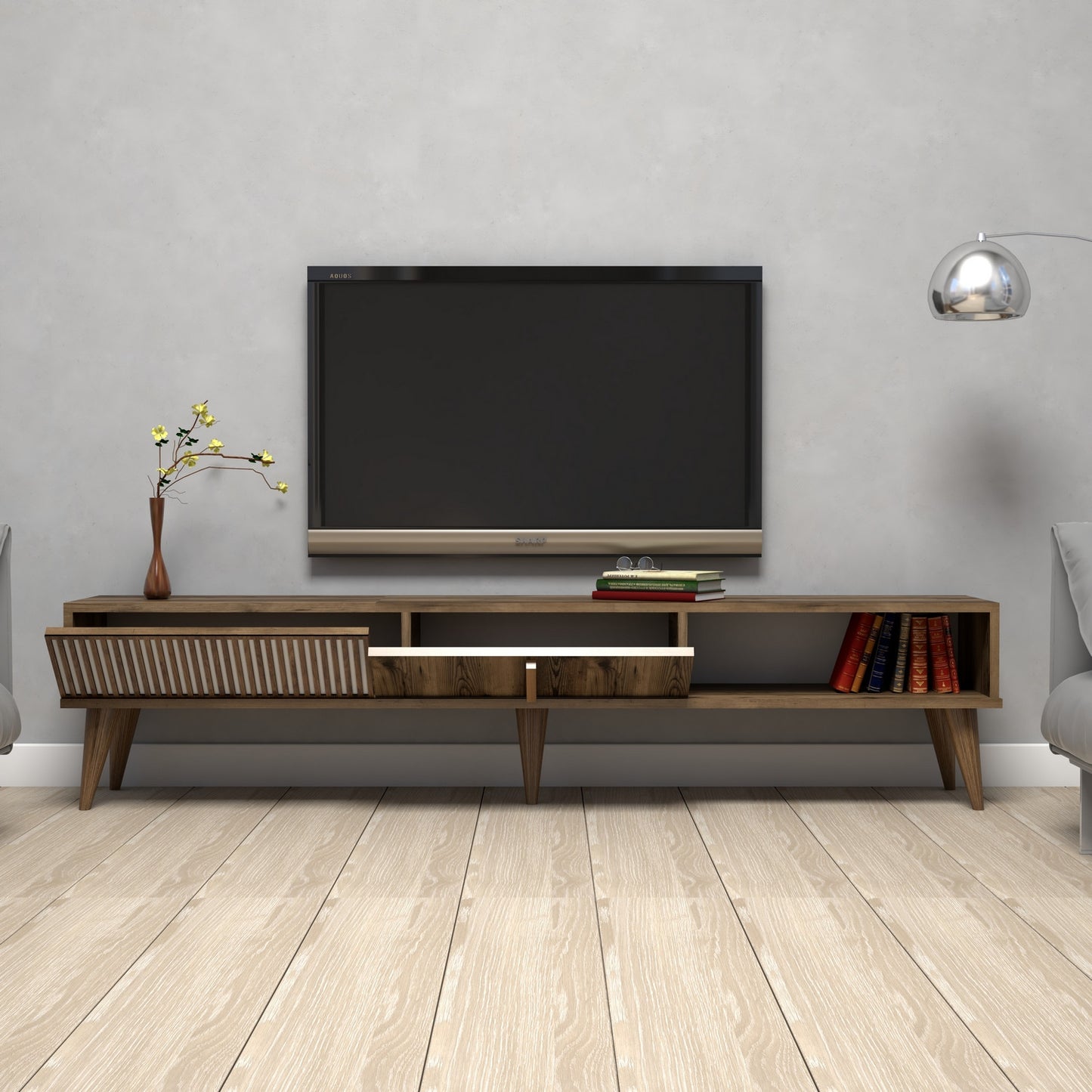 TV staliukas Milan - Walnut