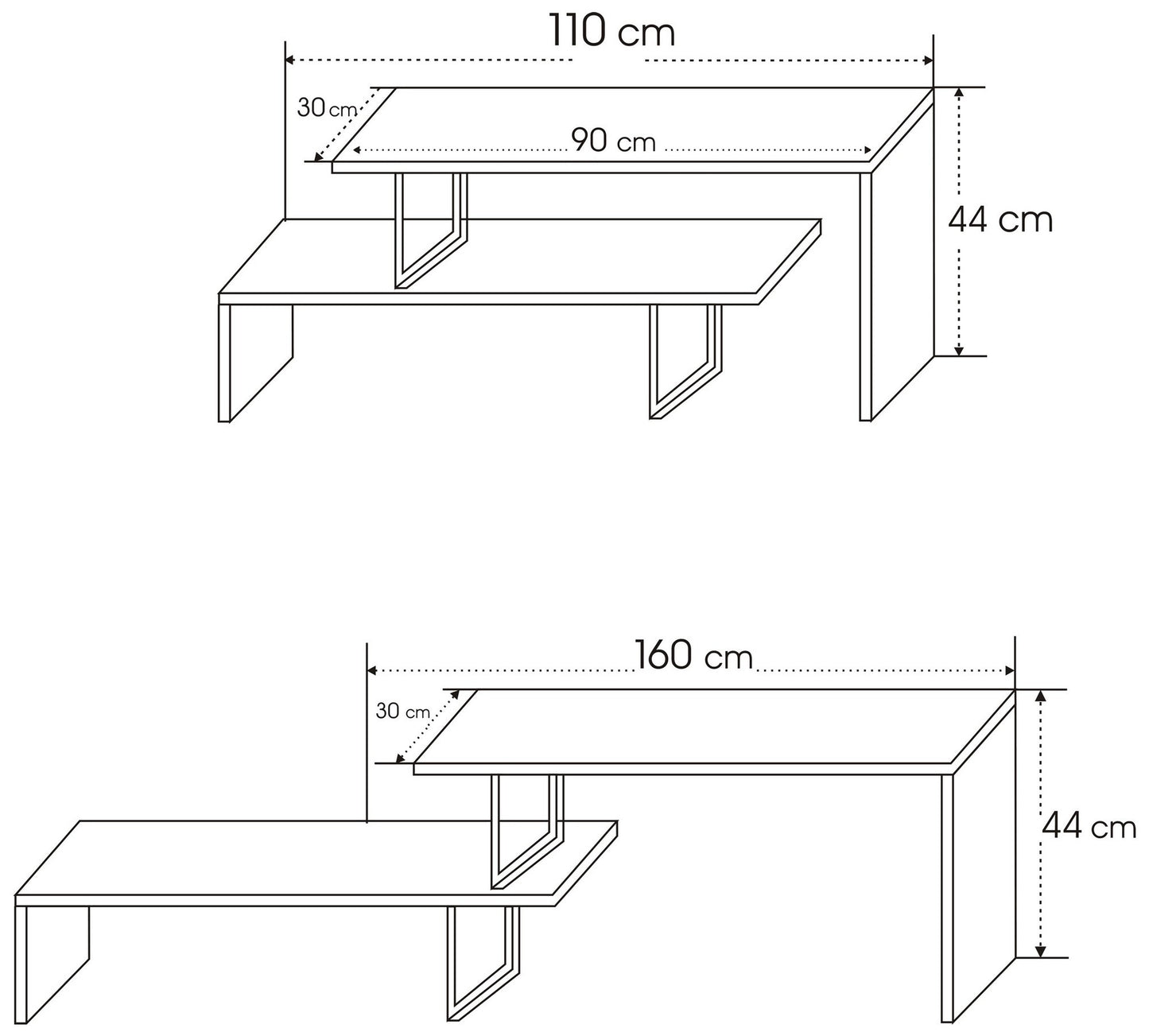 TV staliukas Ovit - Anthracite