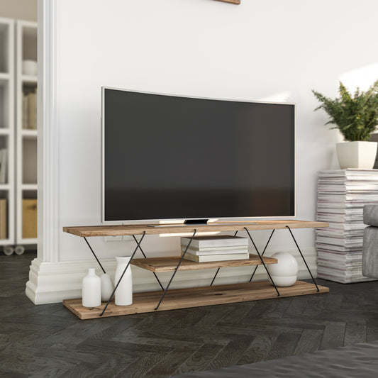 TV staliukas Canaz - Black, Walnut