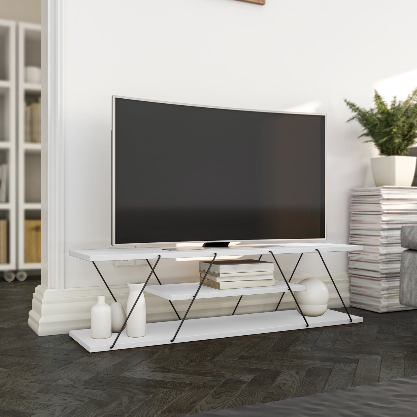 TV staliukas Canaz - White, Black