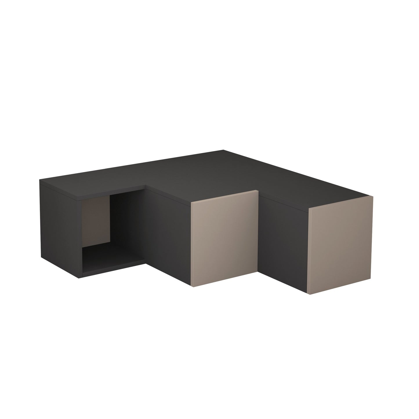 TV staliukas Compact - Anthracite, Light Mocha