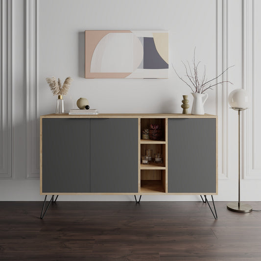 Konsolė Clara Console - Oak, Anthracite