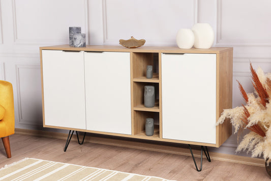 Konsolė Clara Console - Oak, White