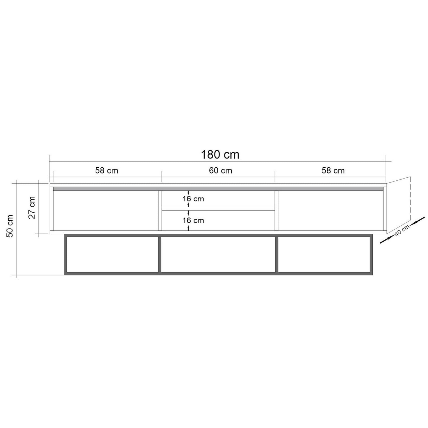 TV staliukas Quantum Silva 180 - 200