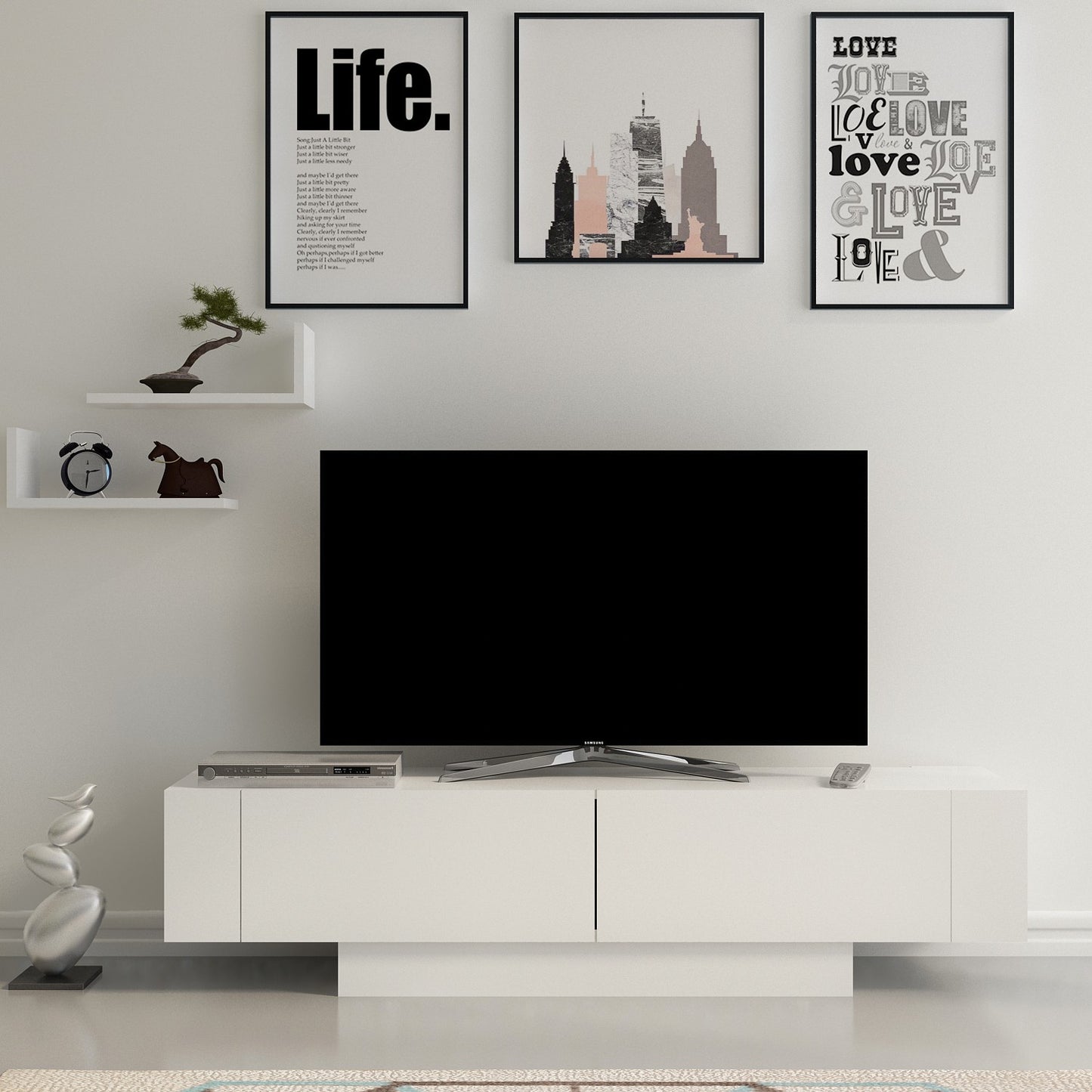 TV staliukas Matera - White, White