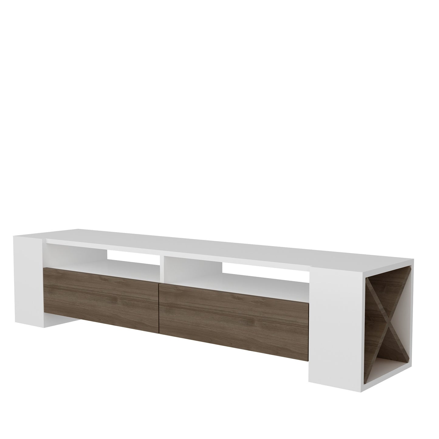 TV staliukas Sosruko - White, Walnut