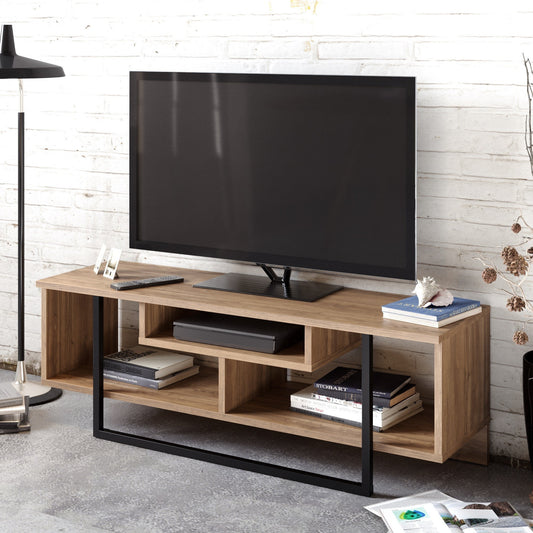 TV staliukas Asal (120) - Walnut, Black