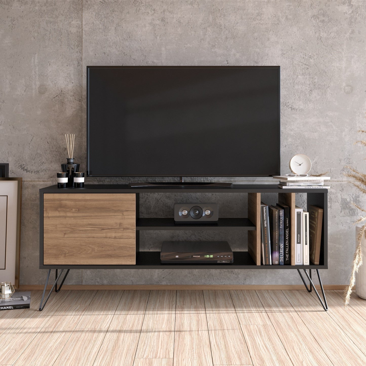 TV staliukas Mistico (140) - Walnut, Black