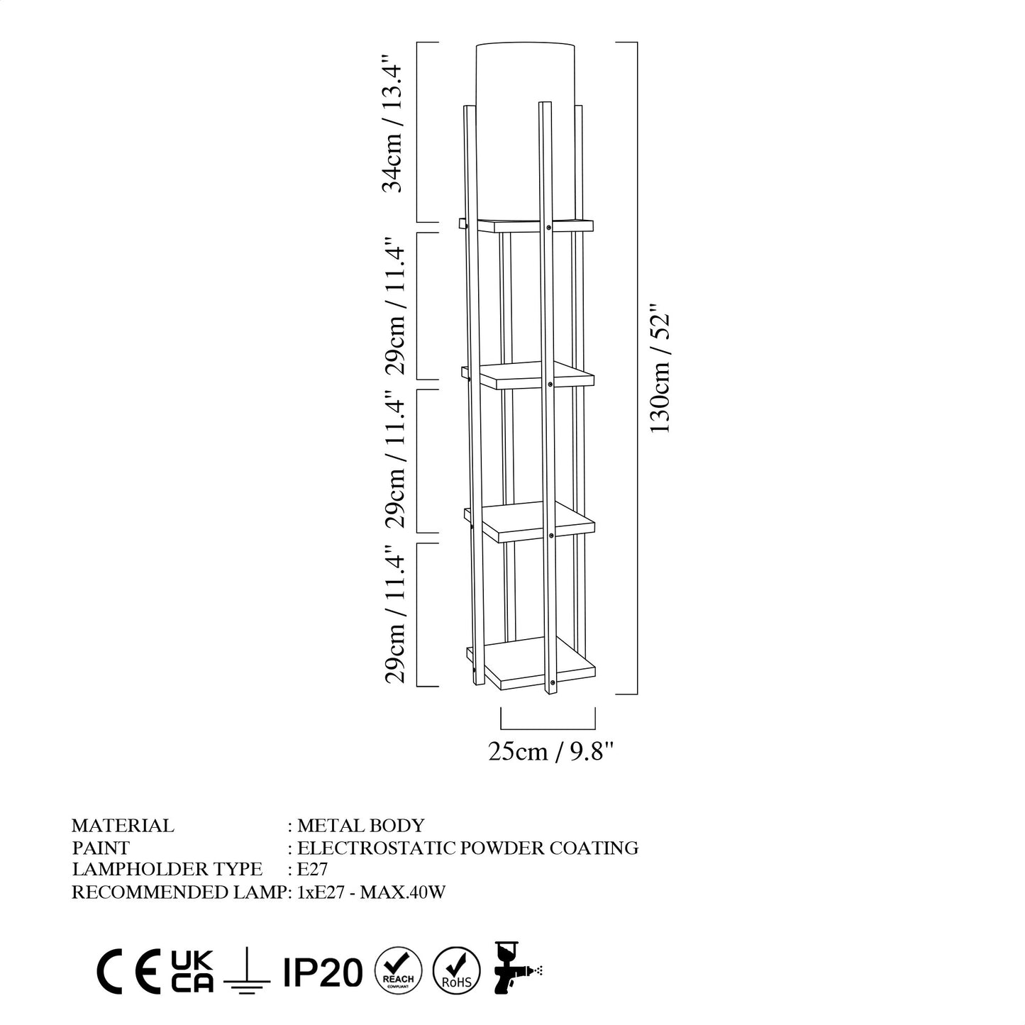 Toršeras Shelf Lamp - 8111