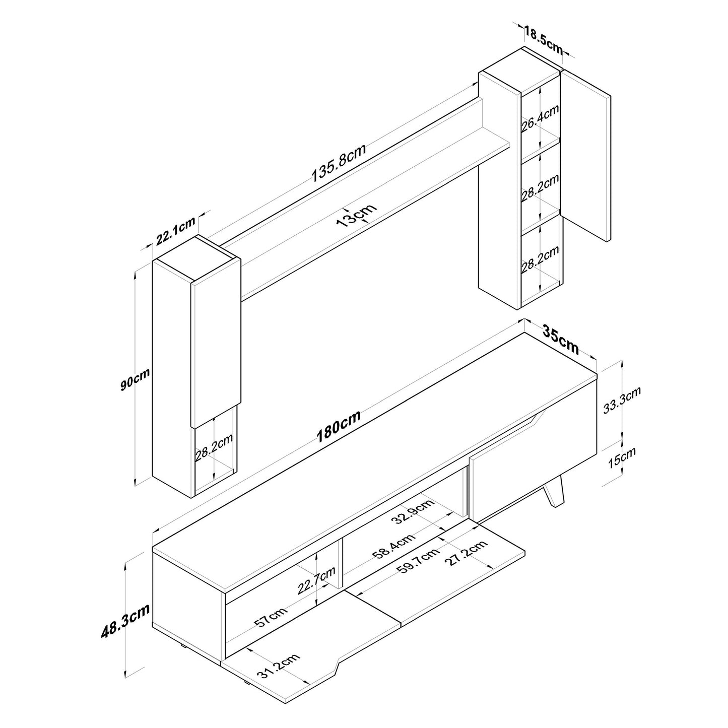 TV staliukas M27 - 833