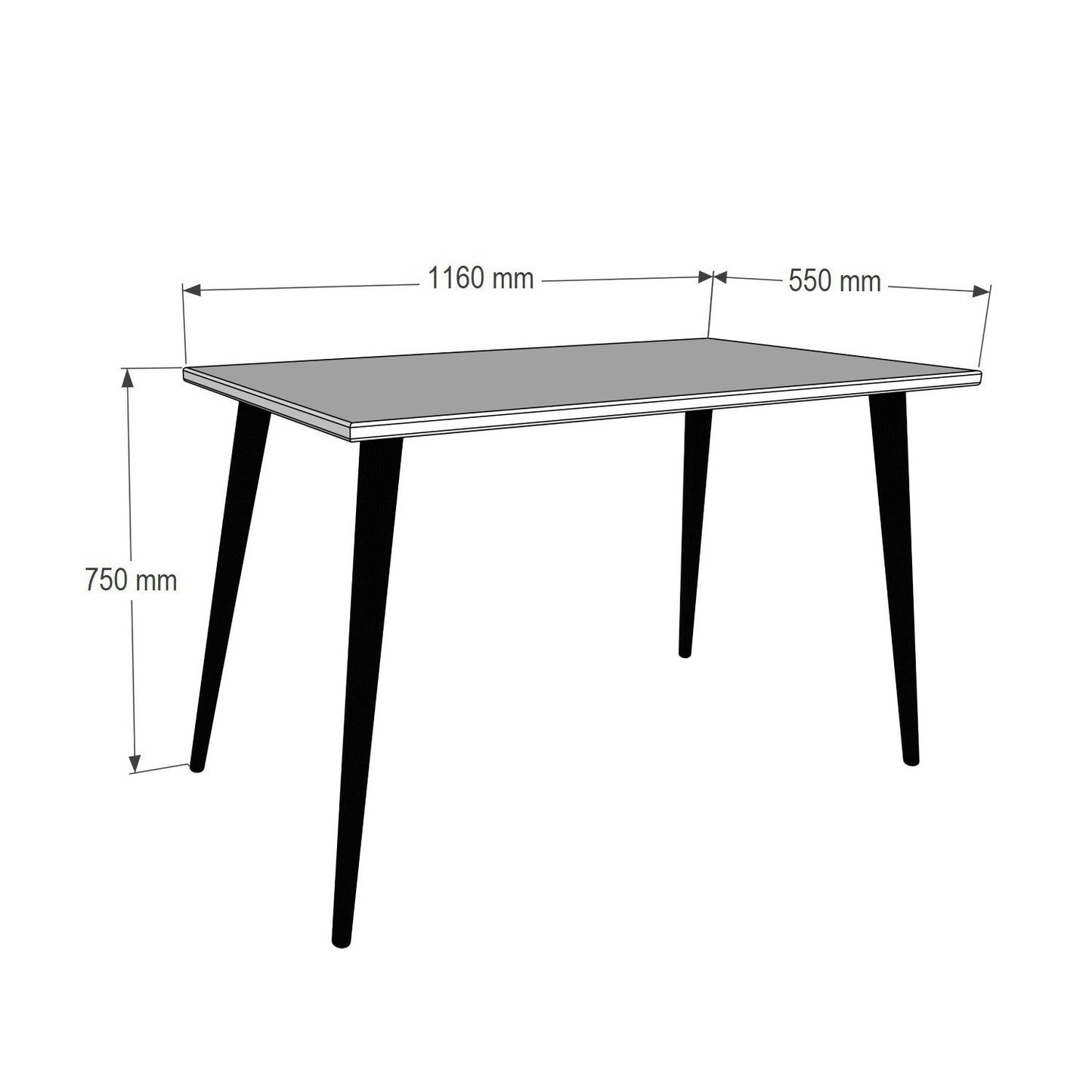 Biuro stalas Rixy - Walnut